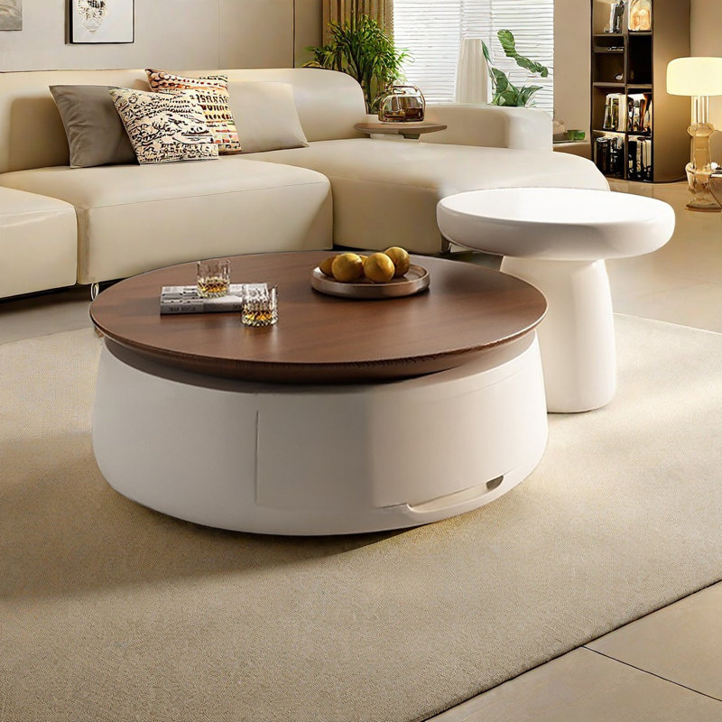 Vintage round coffee table sales